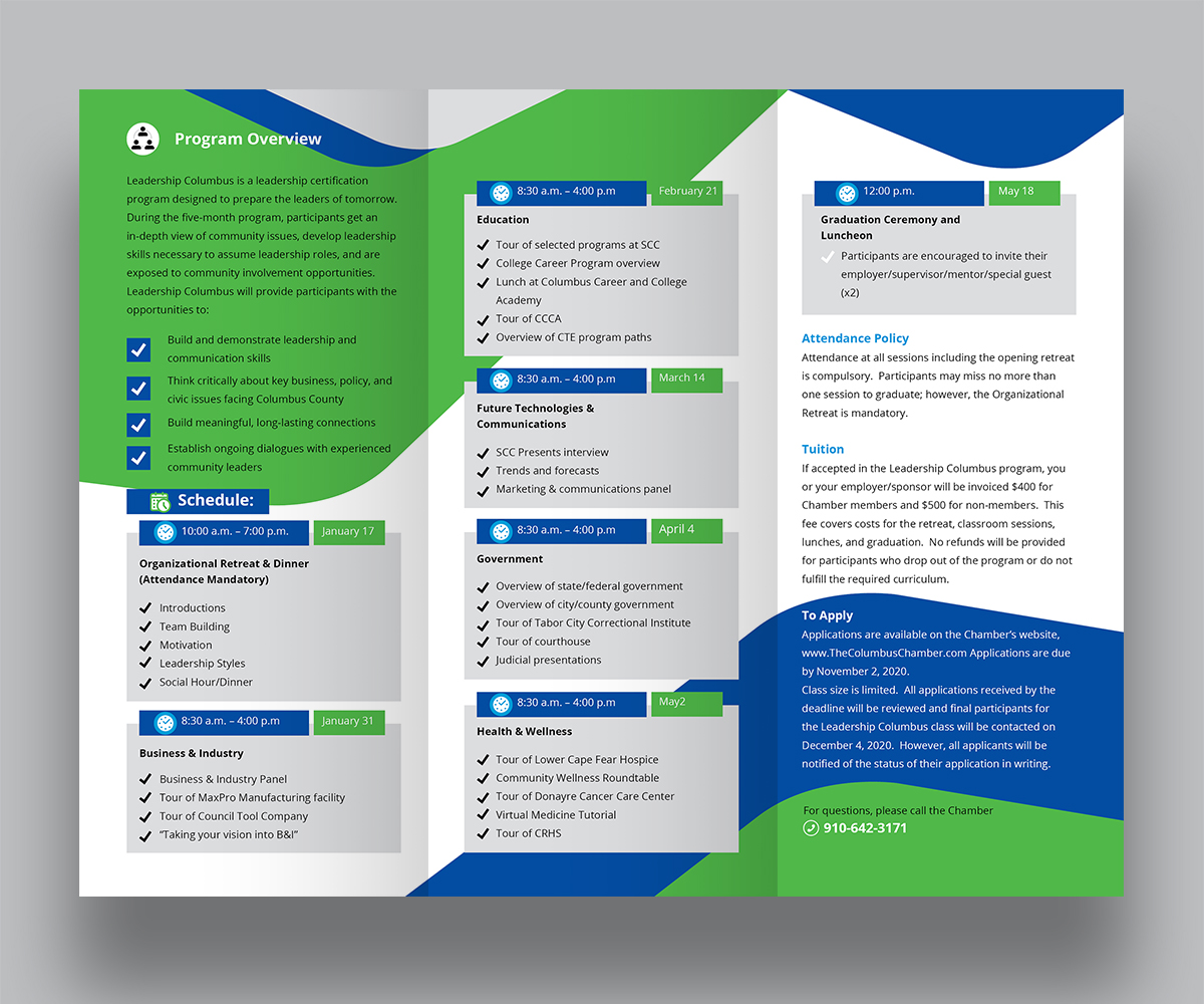 Brochure Design by alimasha Design for Columbus Chamber of Commerce and Tourism | Design #24911470
