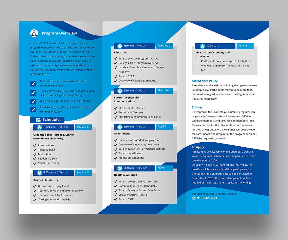 Brochure Design by alimasha Design for Columbus Chamber of Commerce and Tourism | Design #24911472
