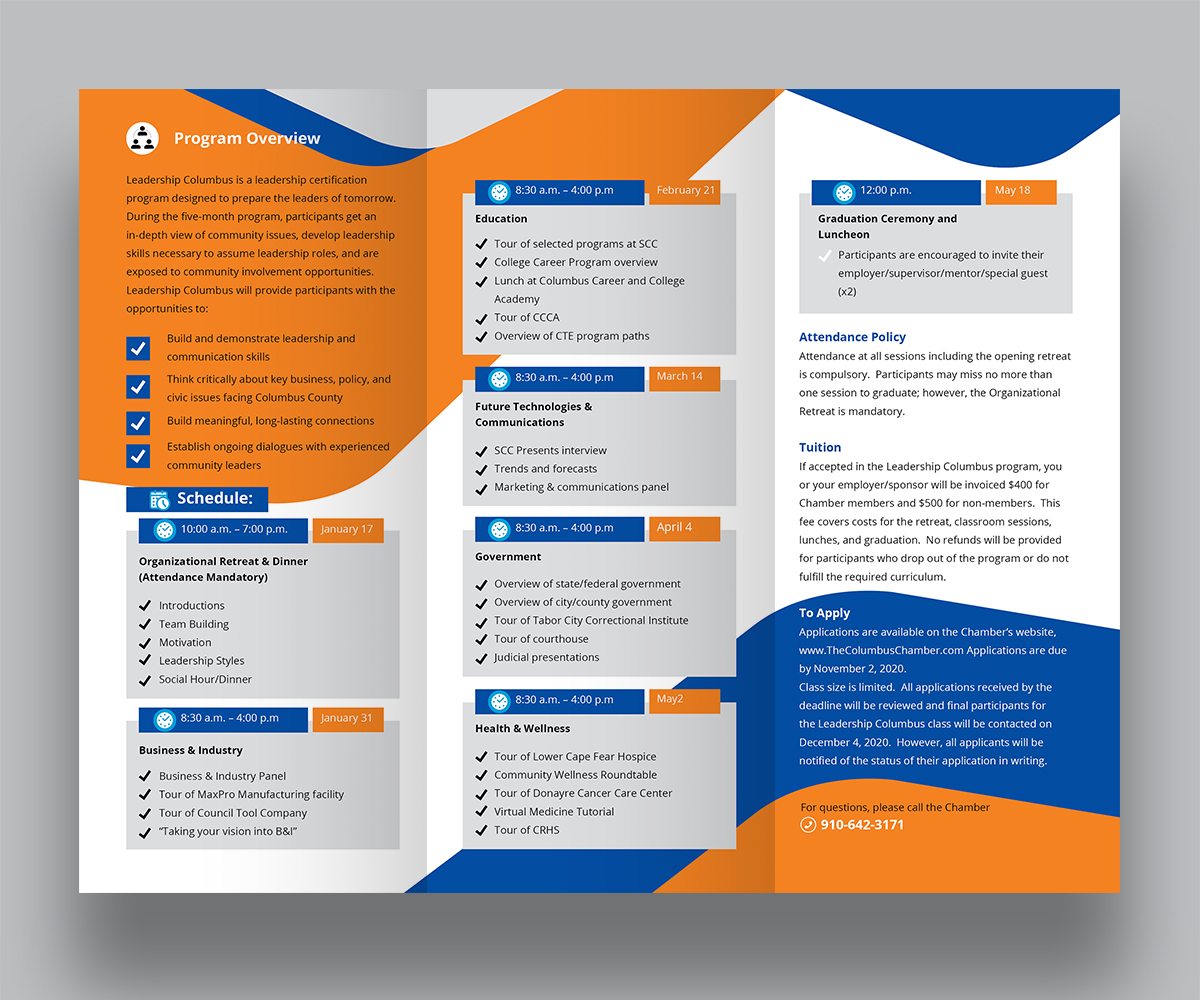 Brochure Design by alimasha Design for Columbus Chamber of Commerce and Tourism | Design #24911480