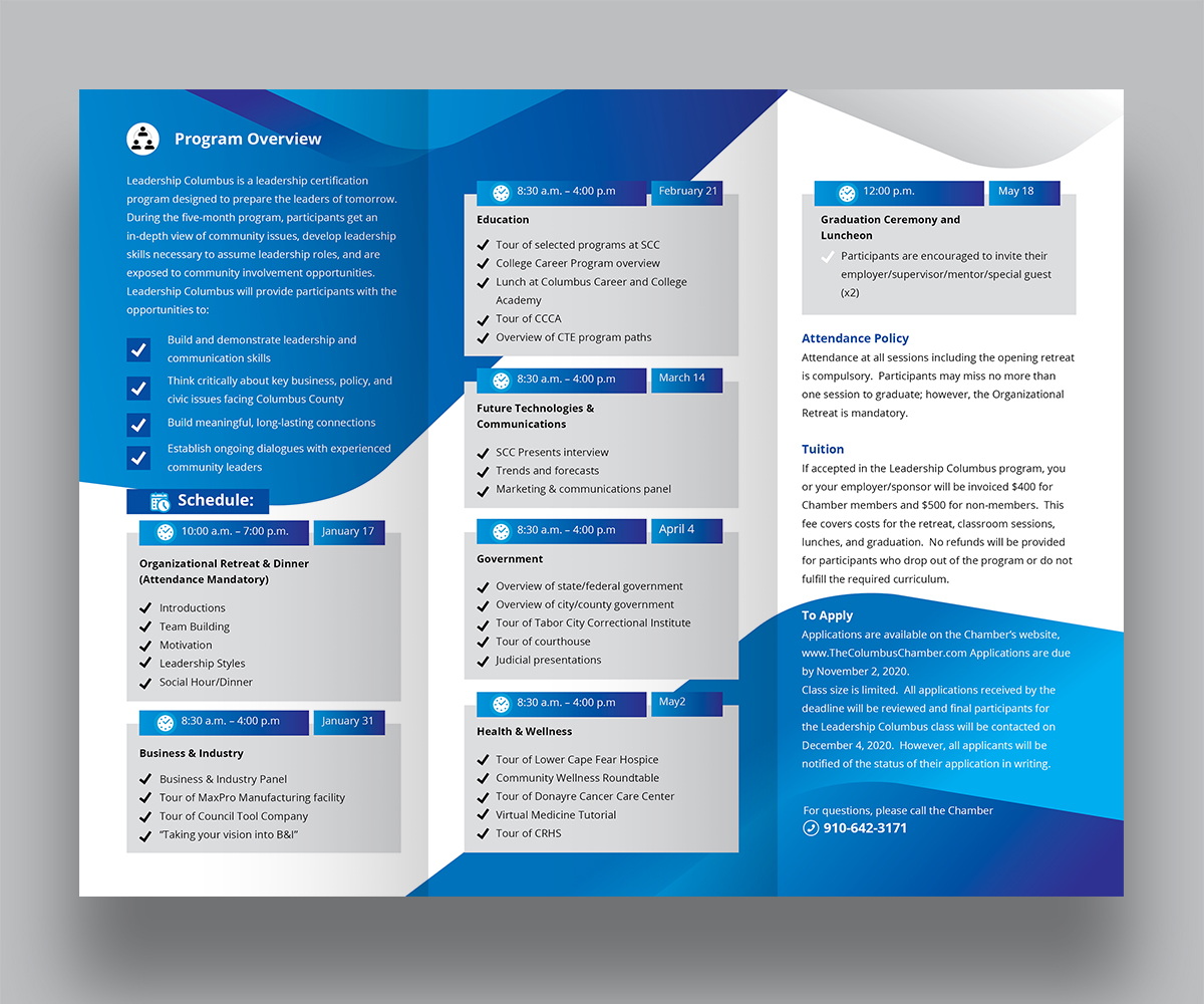 Brochure Design by alimasha Design for Columbus Chamber of Commerce and Tourism | Design #24914712