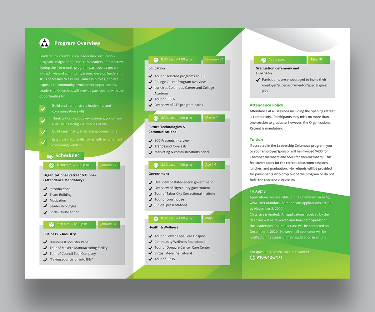 Brochure Design by alimasha Design for Columbus Chamber of Commerce and Tourism | Design #24914714