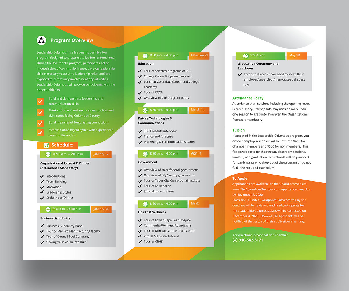 Brochure Design by alimasha Design for Columbus Chamber of Commerce and Tourism | Design #24914719