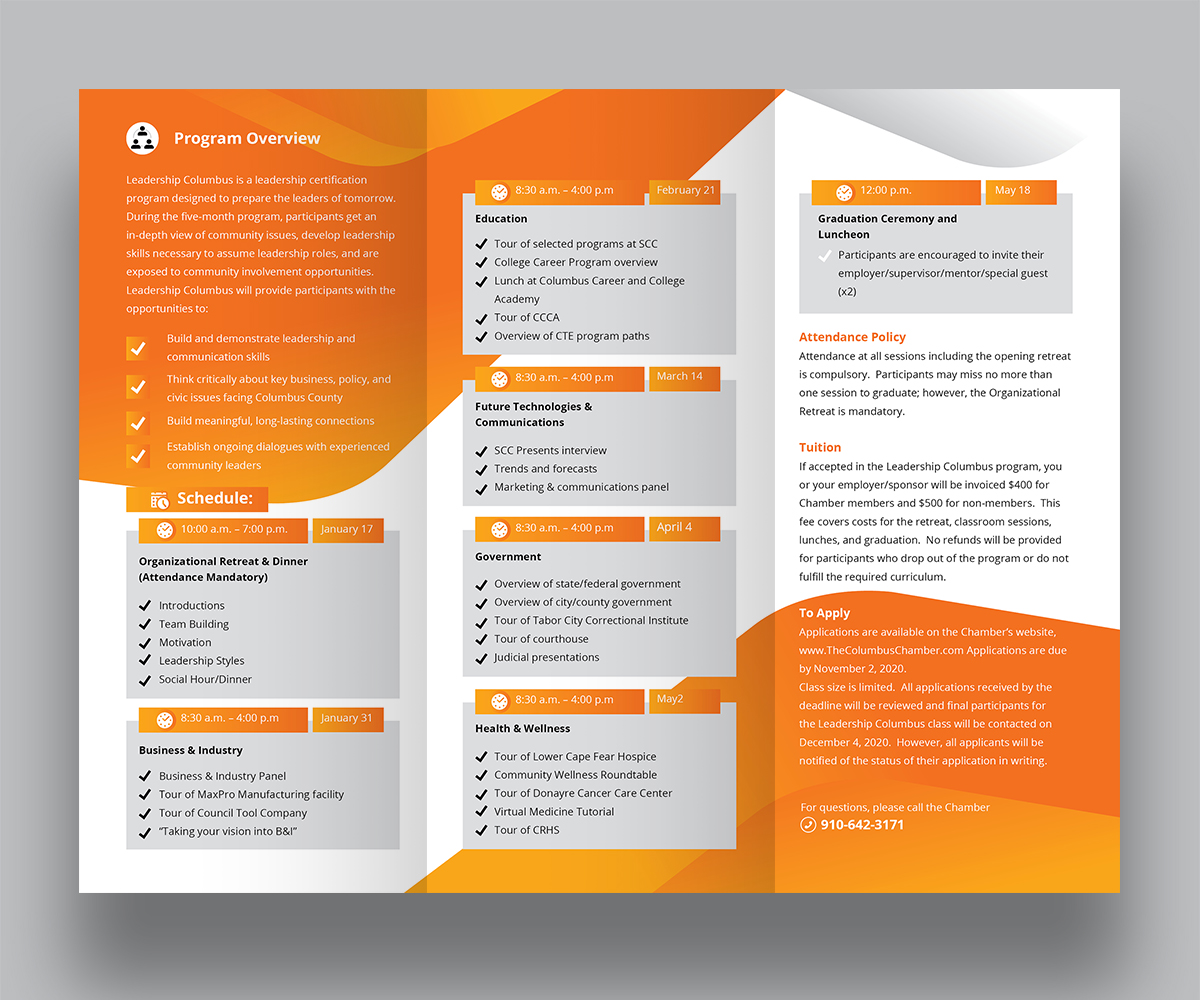 Brochure Design by alimasha Design for Columbus Chamber of Commerce and Tourism | Design #24914727