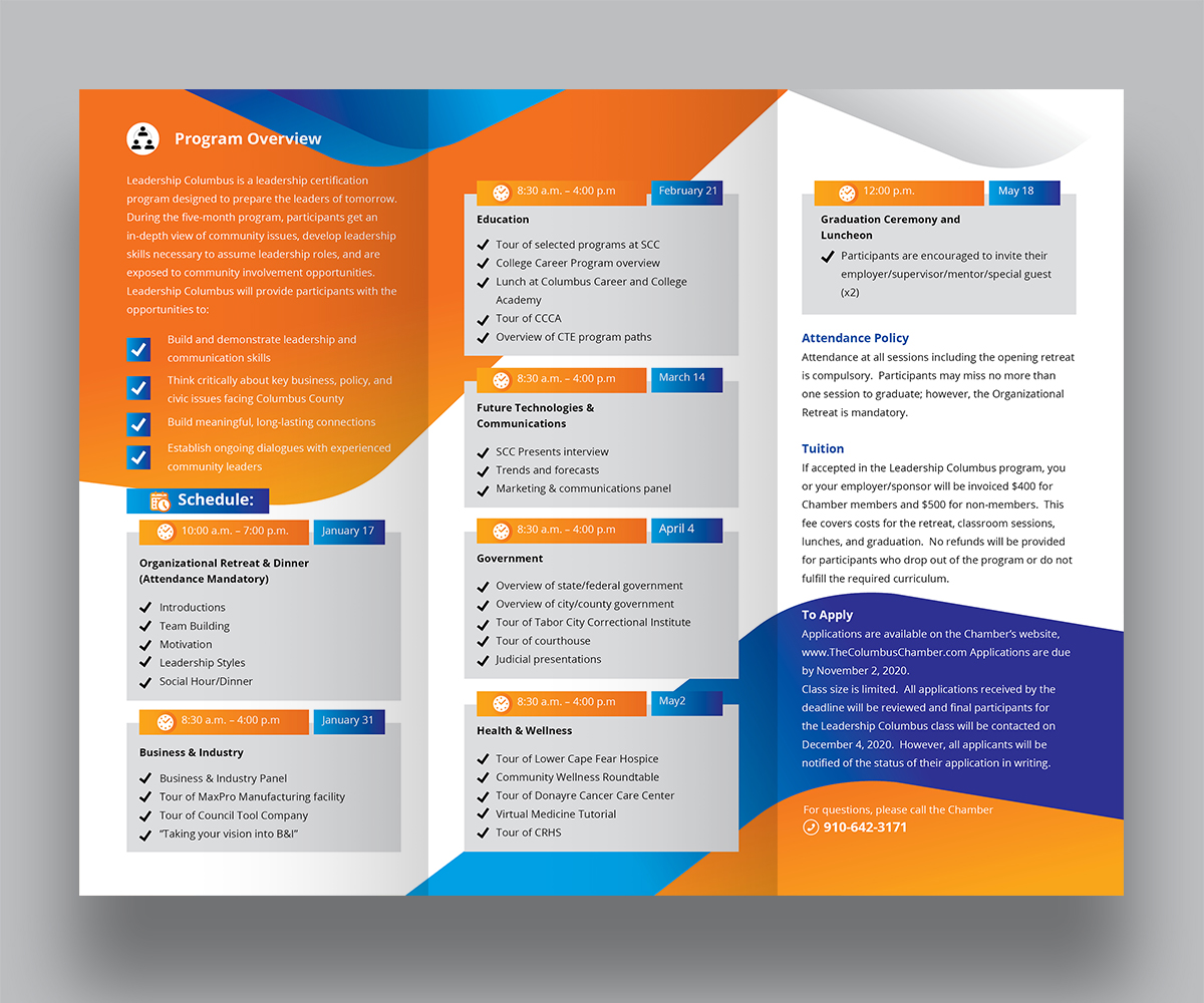 Brochure Design by alimasha Design for Columbus Chamber of Commerce and Tourism | Design #24914728