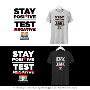 Stay Positive Test Negative T Shirt | Design de T-shirt par Noche designs