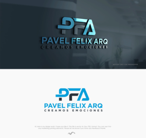PAVEL FELIX ARQ   (TAGLINE: CREAMOS EMOCIONES) | Logo Design by Mono.co