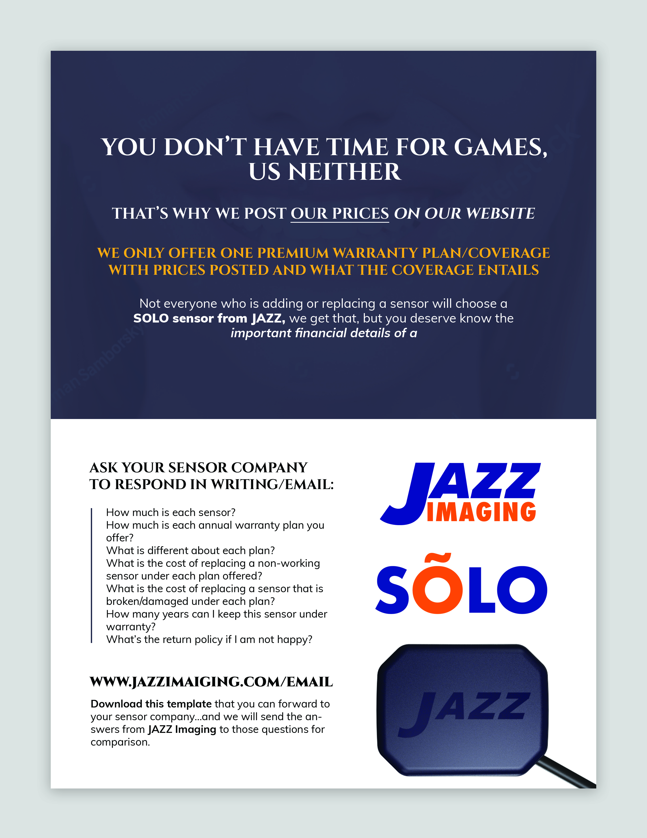 Advertisement Design by Cosmos Studios for JAZZ Imaging | Design #24888103
