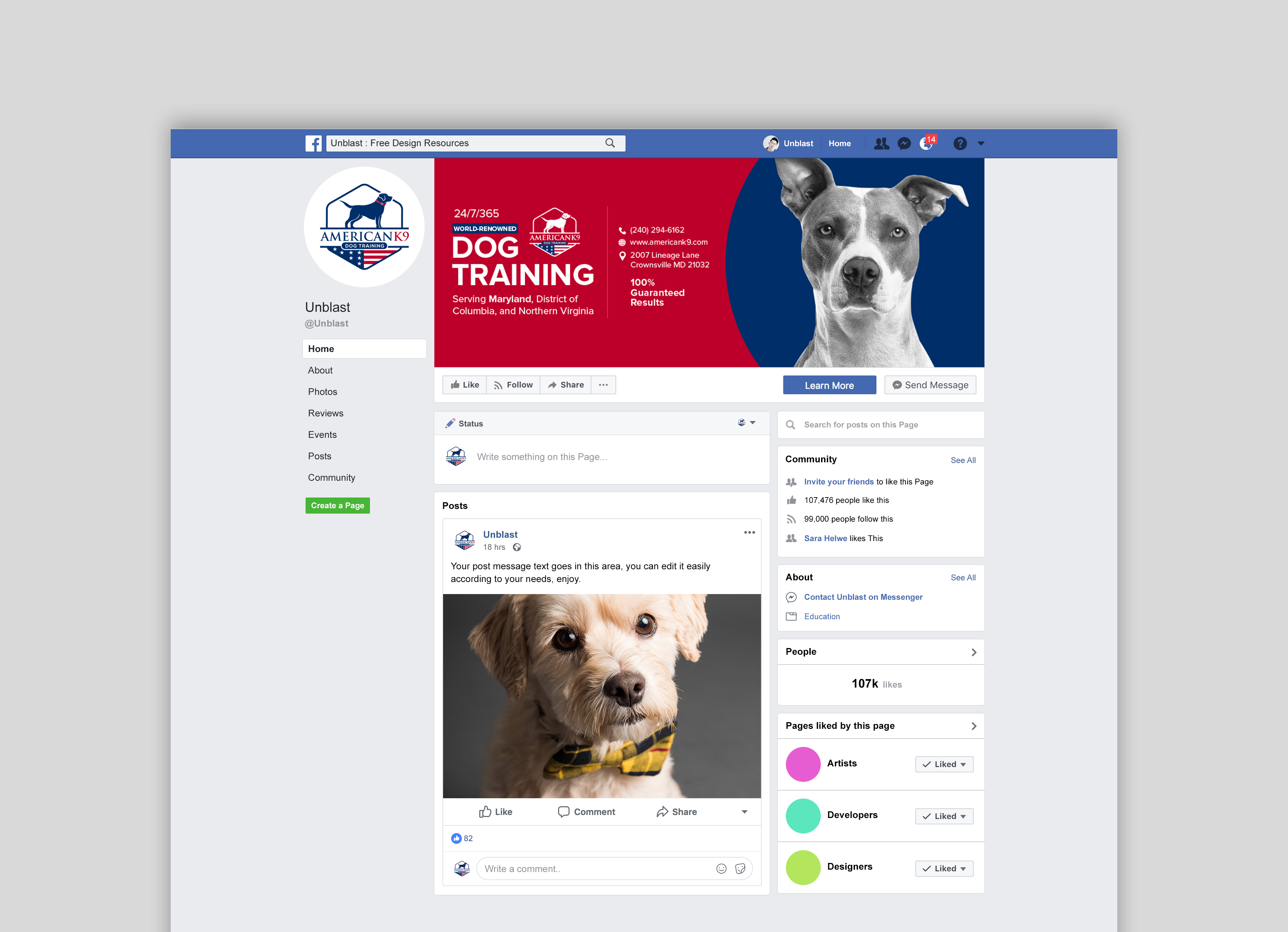 Facebook Design by Hammaad Afzal for this project | Design #24877160