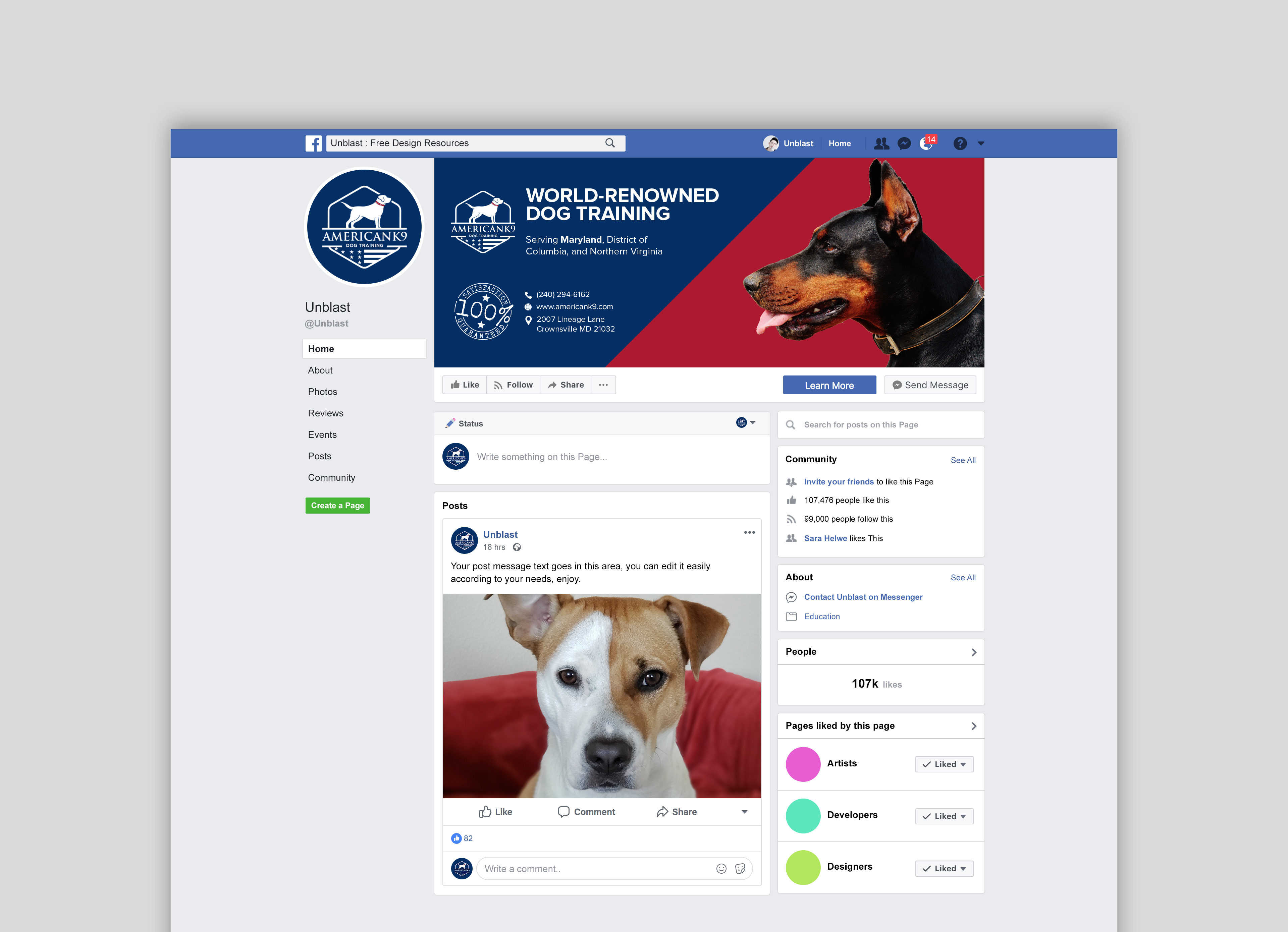 Facebook Design by Hammaad Afzal for this project | Design #24882036