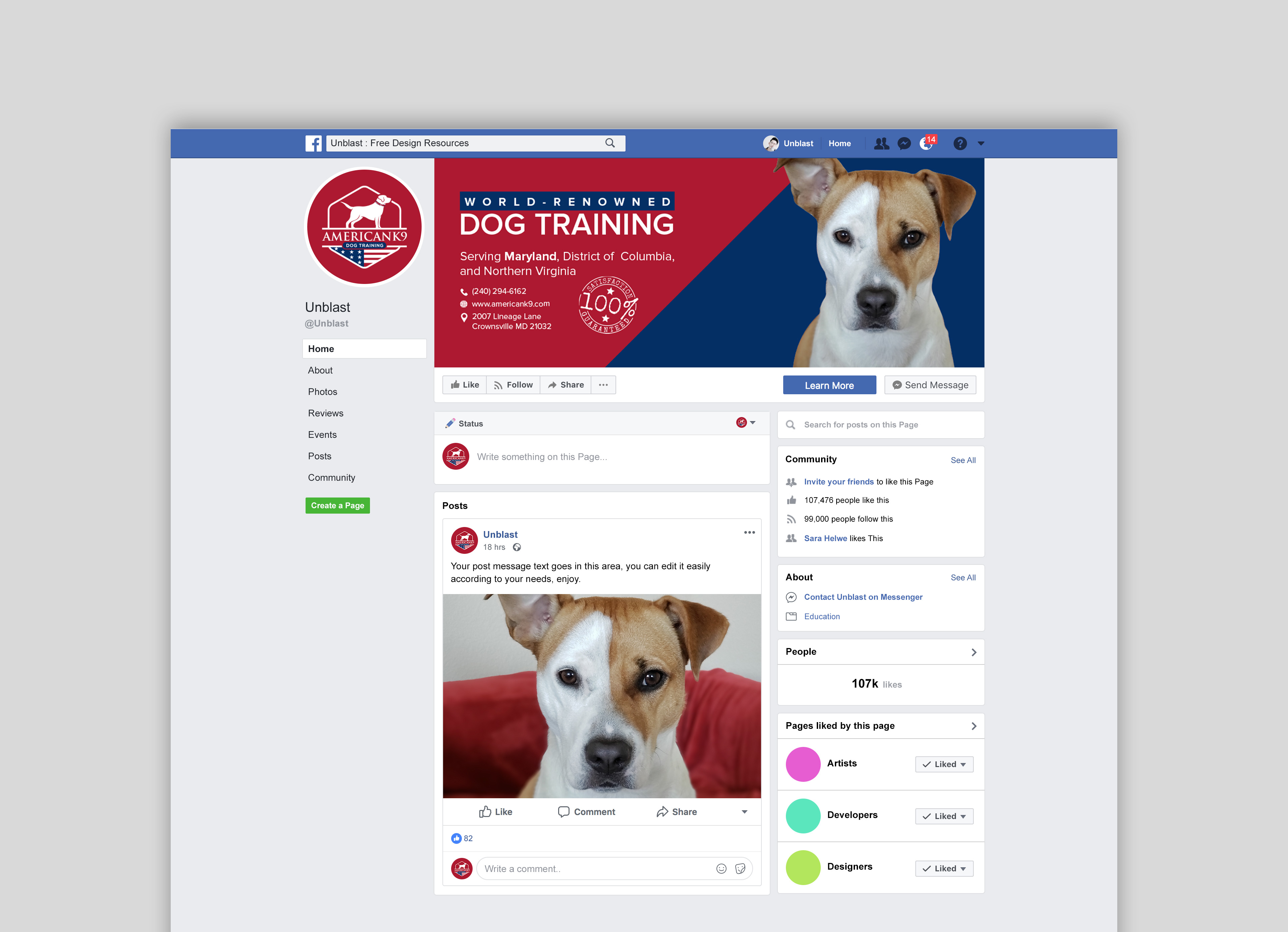 Facebook Design by Hammaad Afzal for this project | Design #24882040