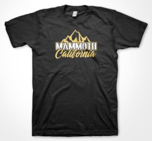 Mammoth California lettering design with mountain vibe | T-shirt Design by badpixelarts
