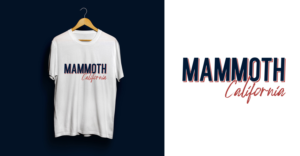 Mammoth California lettering design with mountain vibe | T-shirt Design by el_shekoo7