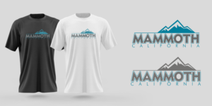 Mammoth California lettering design with mountain vibe | T-shirt Design by Risallah