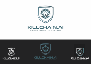 Killchain.ai Is company name w/ sub text below the logo or name: Cyber Threat Platform | Logo Design by 333 Adrian 888