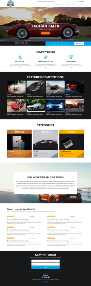 **Build a unique raffle competition website** | Diseño Web por sai.designer87