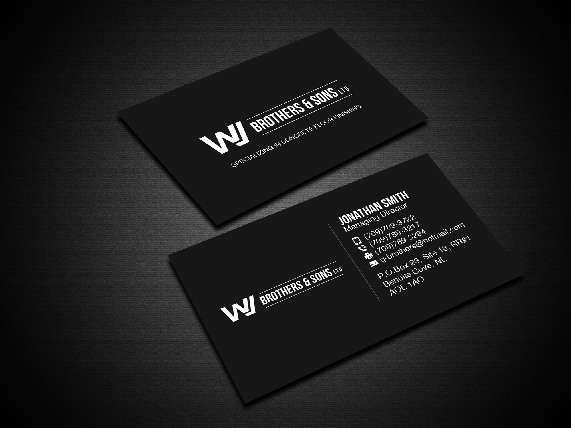Business Card Design by Creations Box 2015 for W J Brothers and Sons Ltd | Design #24908154