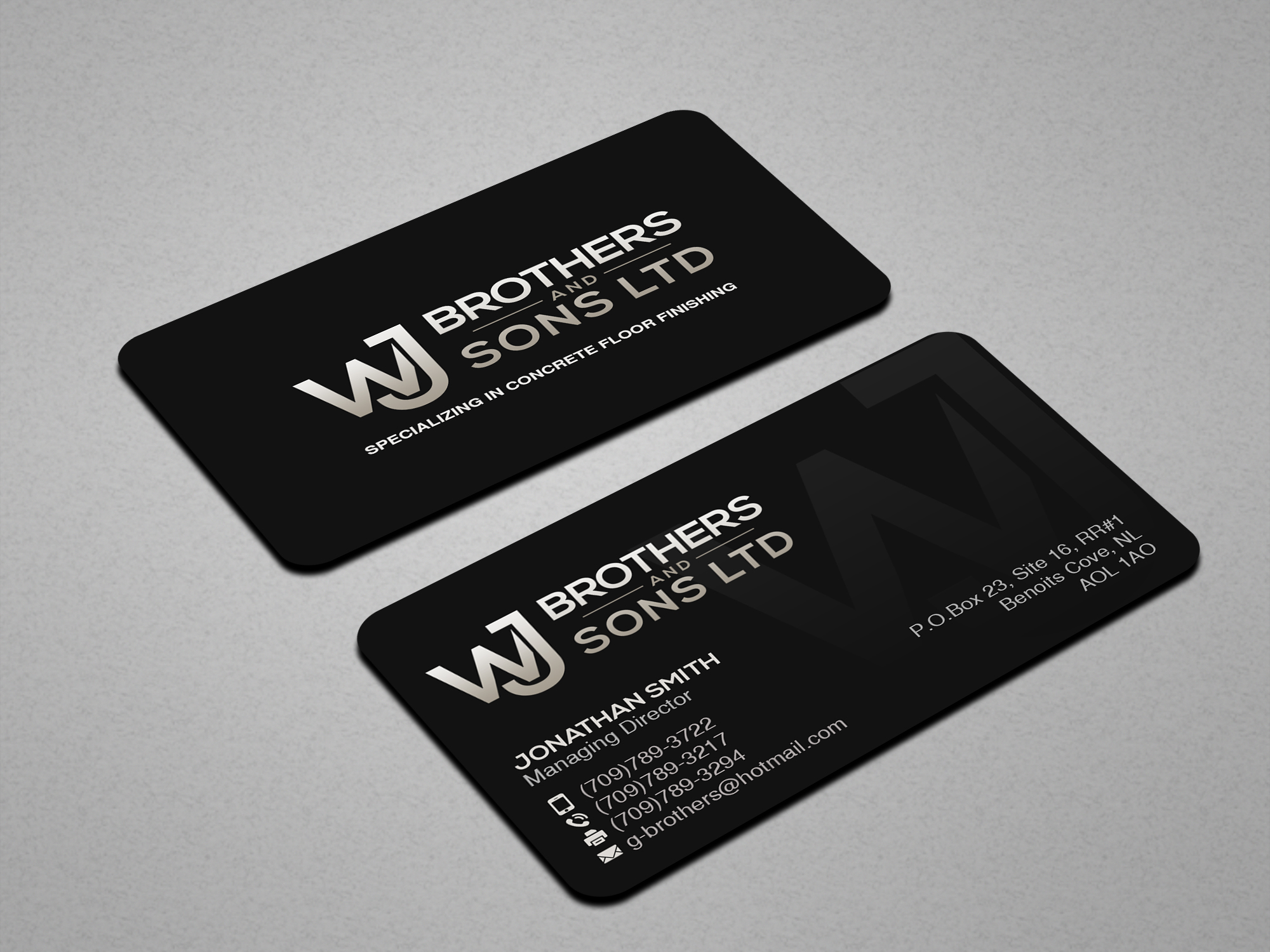 Business Card Design by Creations Box 2015 for W J Brothers and Sons Ltd | Design #24908156