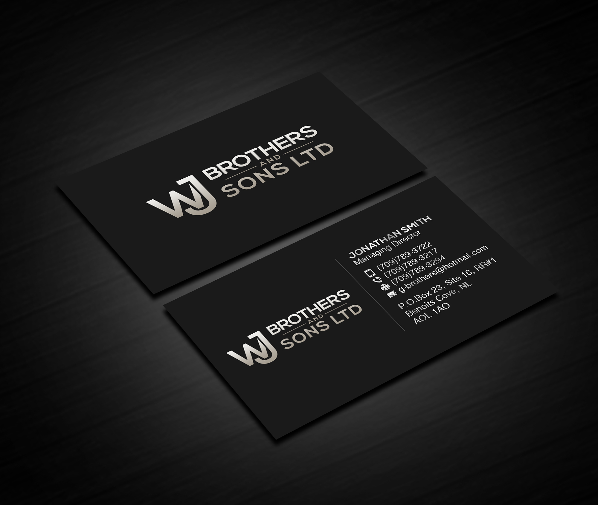 Business Card Design by Creations Box 2015 for W J Brothers and Sons Ltd | Design #24908161