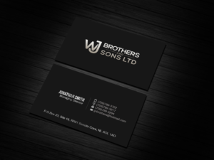 Visitenkarten-Design von Creations Box 2015 für W J Brothers and Sons Ltd | Design #24916573