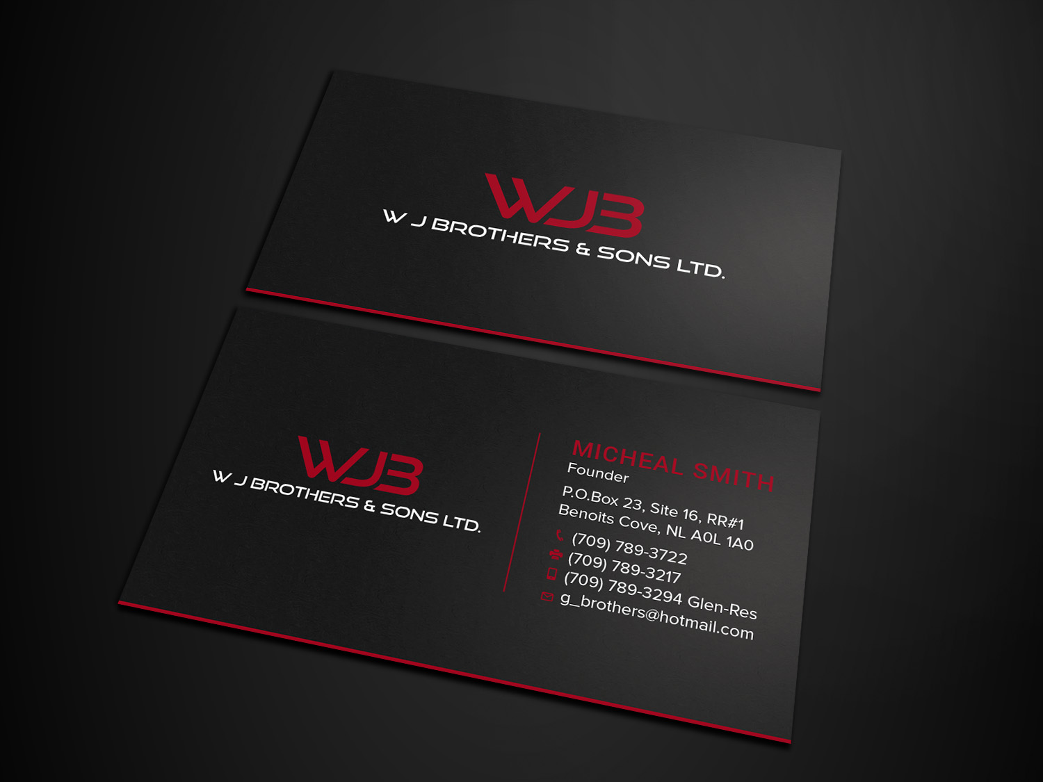 Business Card Design by Tripti Ranjan Gain for W J Brothers and Sons Ltd | Design #24939338