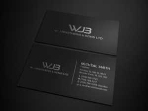 Business Card Design by Tripti Ranjan Gain for W J Brothers and Sons Ltd | Design: #24939340