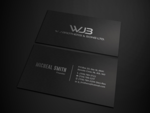 Business Card Design by Tripti Ranjan Gain for W J Brothers and Sons Ltd | Design: #24939358