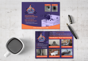 Dryer Vent Cleaning Postcard Design | Postcard Design by chandrayaan.creative