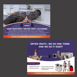 Dryer Vent Cleaning Postcard Design | Postcard Design by Schöpfer