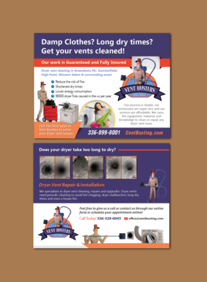 Dryer Vent Cleaning Postcard Design | Postcard Design by meet007