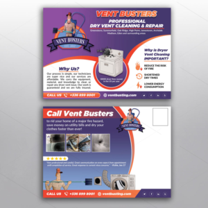 Dryer Vent Cleaning Postcard Design | Postcard Design by DA.