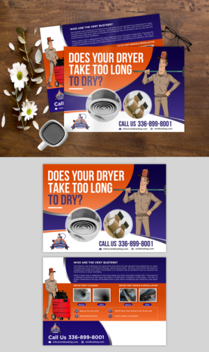 Dryer Vent Cleaning Postcard Design | Postcard Design by ZeneFashions