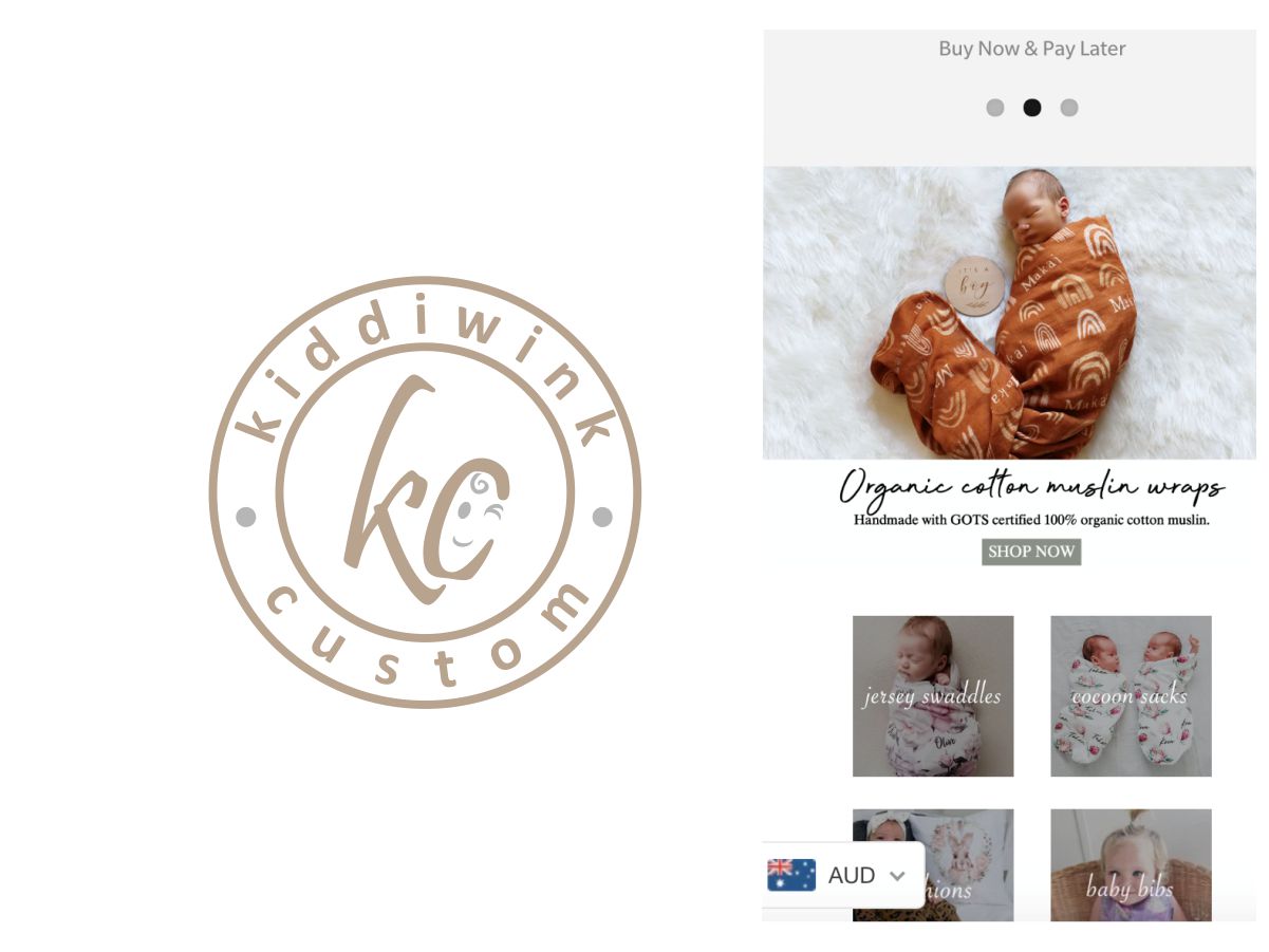 Logo Design by Robby SC for Kiddiwink Custom | Design #24901142