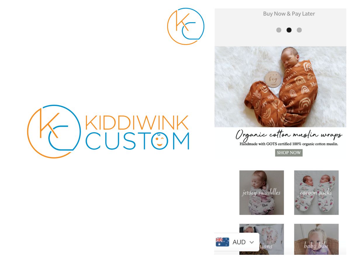 Diseño de Logo por Robby SC para Kiddiwink Custom | Diseño #24902656