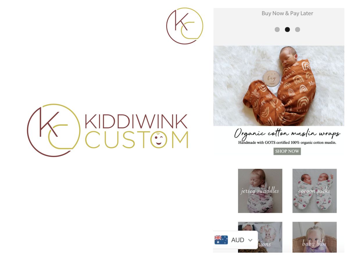 Logo Design by Robby SC for Kiddiwink Custom | Design #24902666