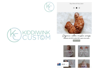 Logo Design by Robby SC for Kiddiwink Custom | Design: #24902669