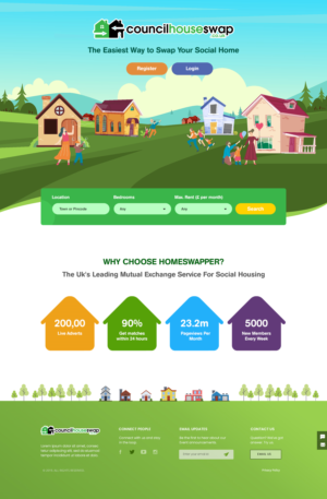 councilhouseswap.co.uk landing page website design  | Diseño Web por lemosys infotech