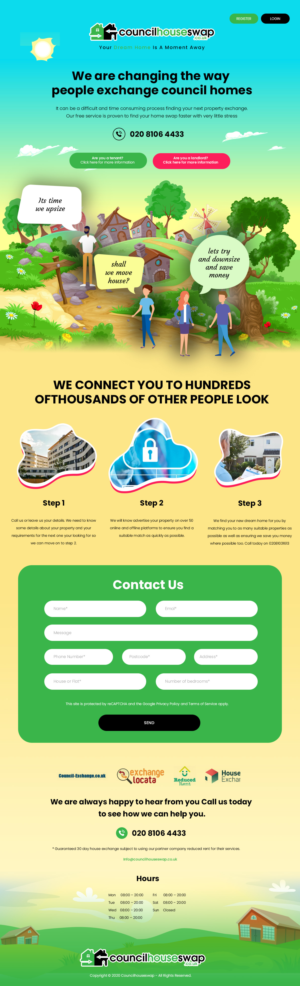 councilhouseswap.co.uk landing page website design  | Diseño Web por ag622988