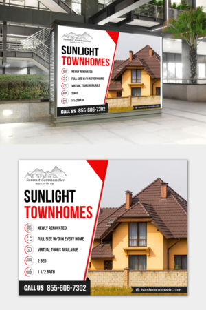 Sunlight Townhomes - Billboard design for our newly renovated townhome community | Diseño de Cartelera por ZeneFashions