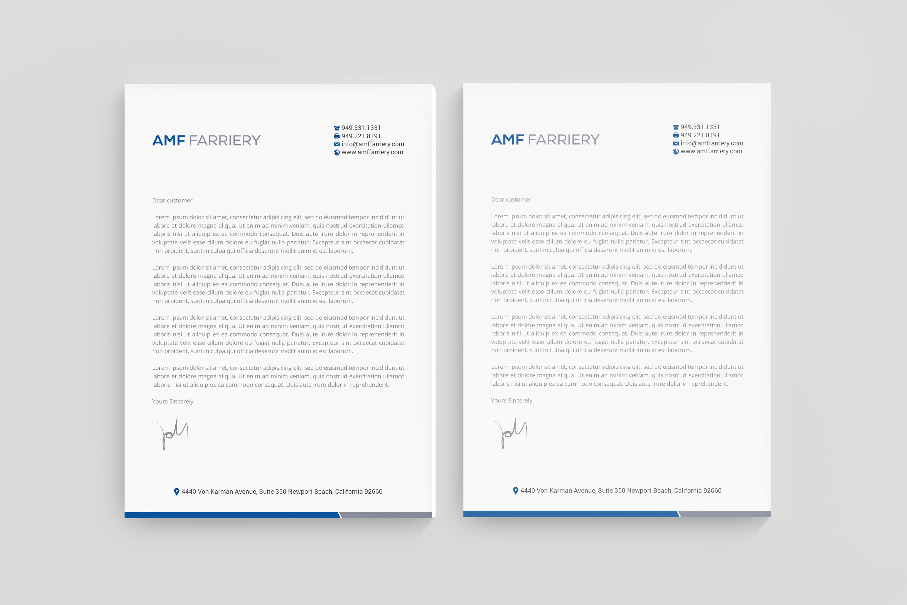 Design En-Tête par R.design pour amf farriery | Design #24913180