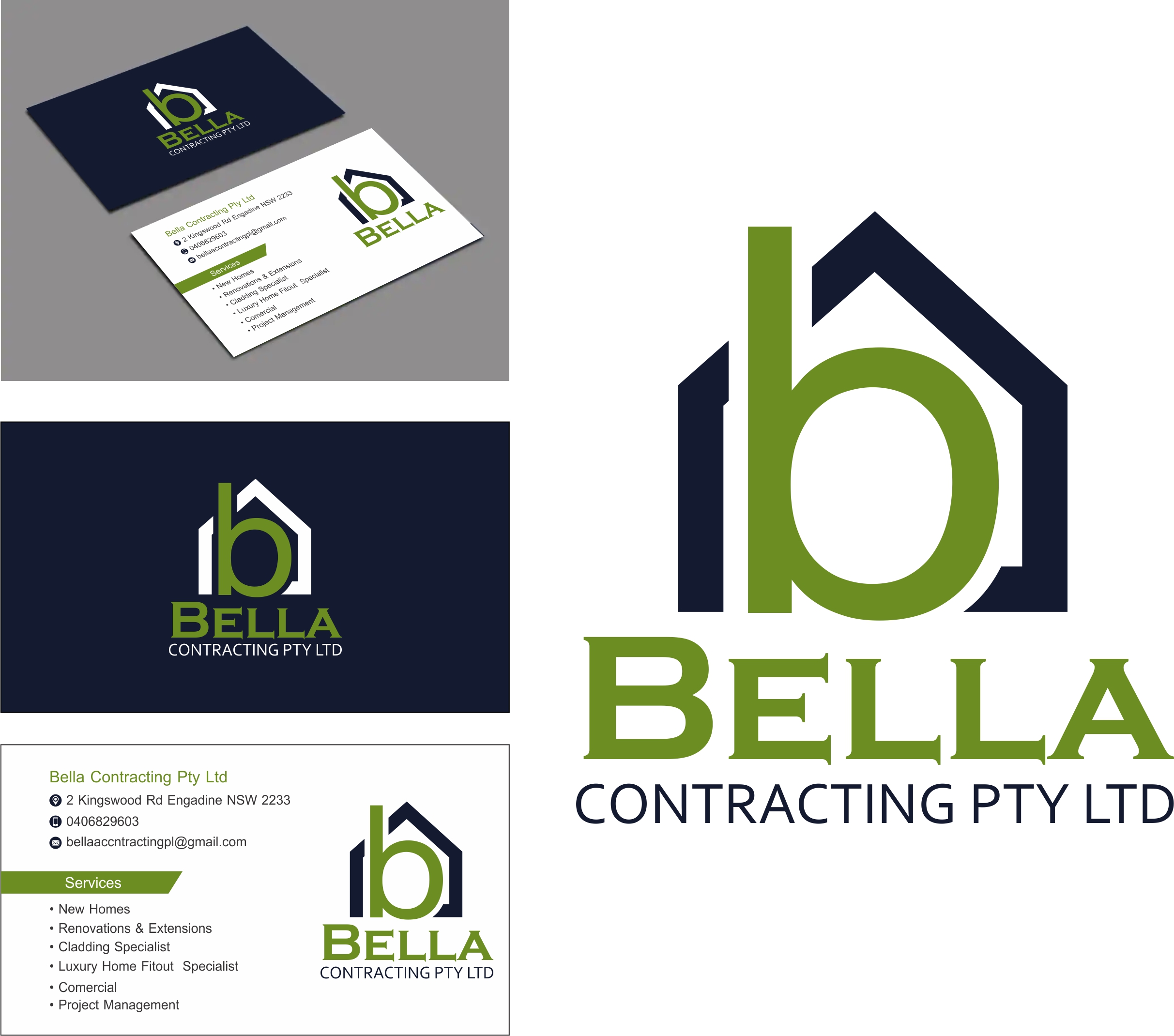 Logo Design by Jestherific for Bella Contracting Pty Ltd  | Design #24913998