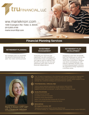 Retirement Plan Advisor Bio | Design de Flyer par CDS Creative