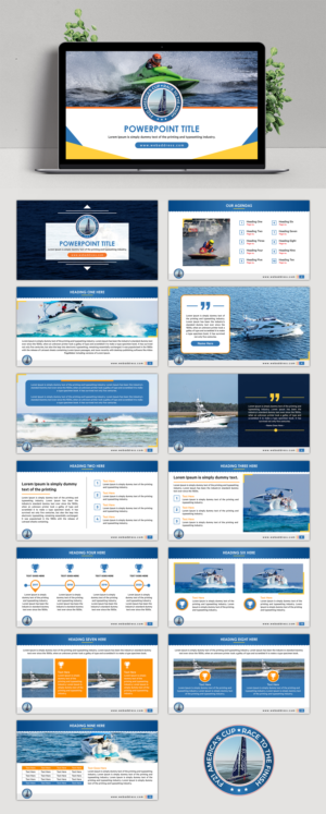 Logo and powerpoint design "FY21 America's Cup "Race to the Finish" | PowerPoint-Design von SAI DESIGNS