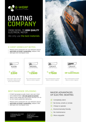 Flyer Design by Cosmos Studios for Amsterdam Jachtbouw | Design: #24928879