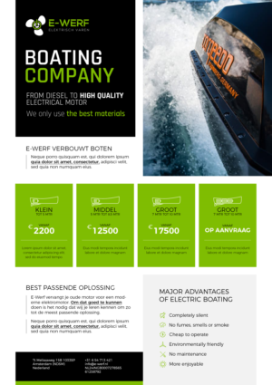 Flyer Design by Cosmos Studios for Amsterdam Jachtbouw | Design: #24928883