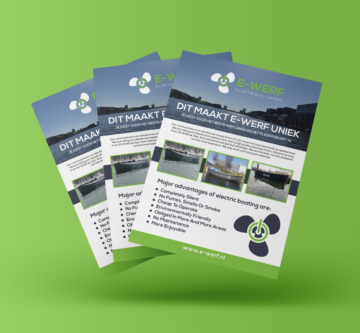 Flyer Design by Deziners Zone for Amsterdam Jachtbouw | Design #24926003