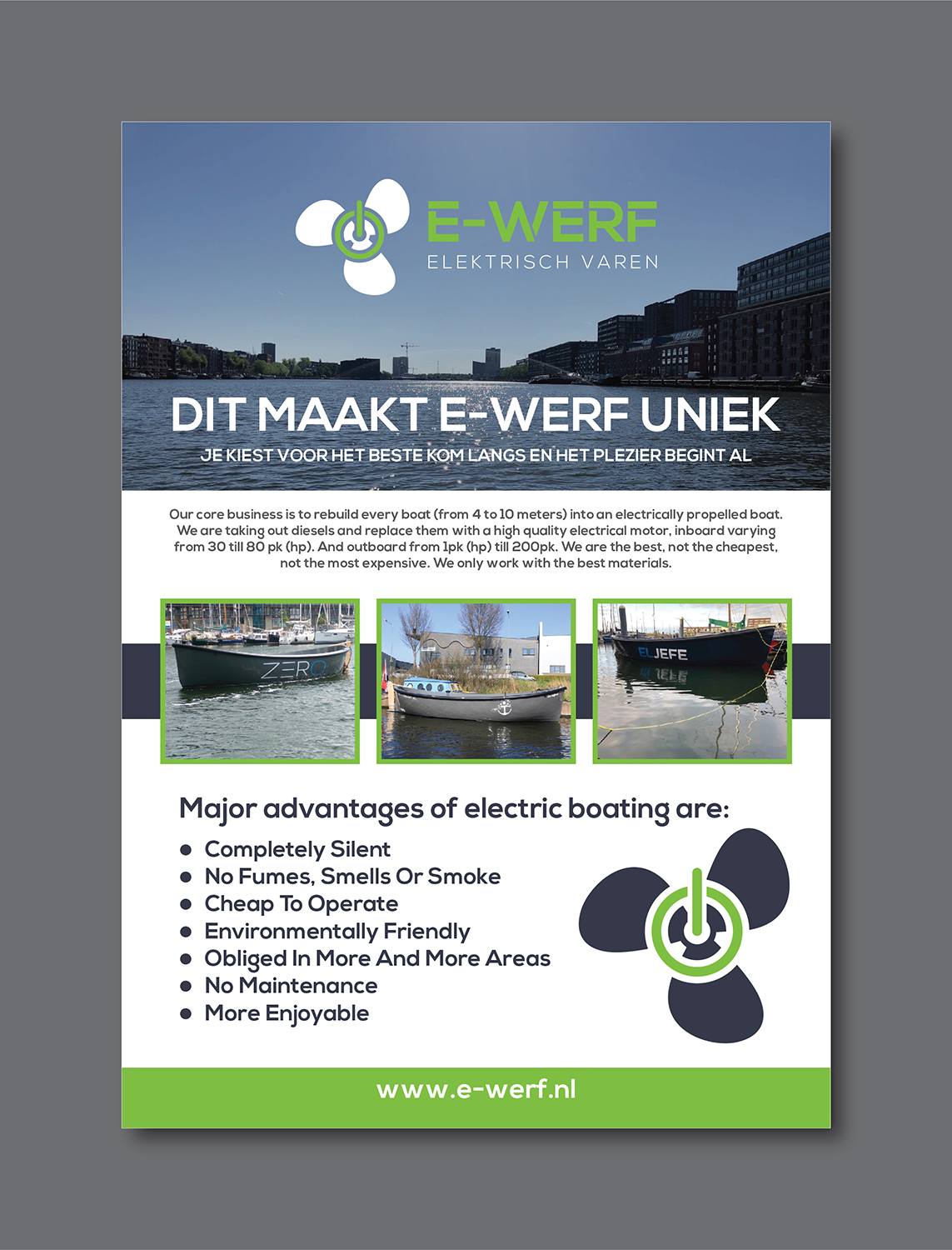 Flyer Design by Deziners Zone for Amsterdam Jachtbouw | Design #24926005