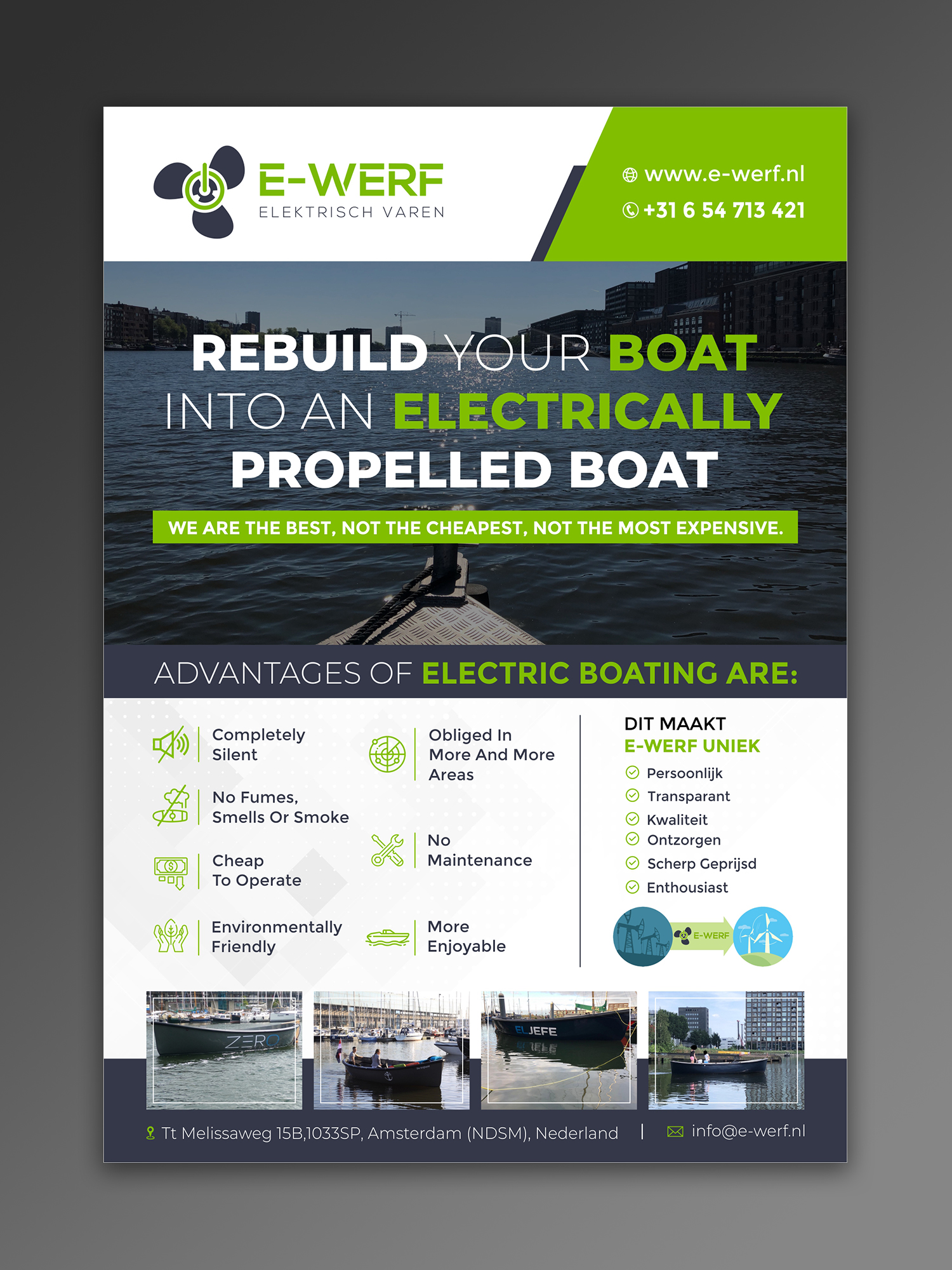 Flyer Design by ecorokerz for Amsterdam Jachtbouw | Design #24921402