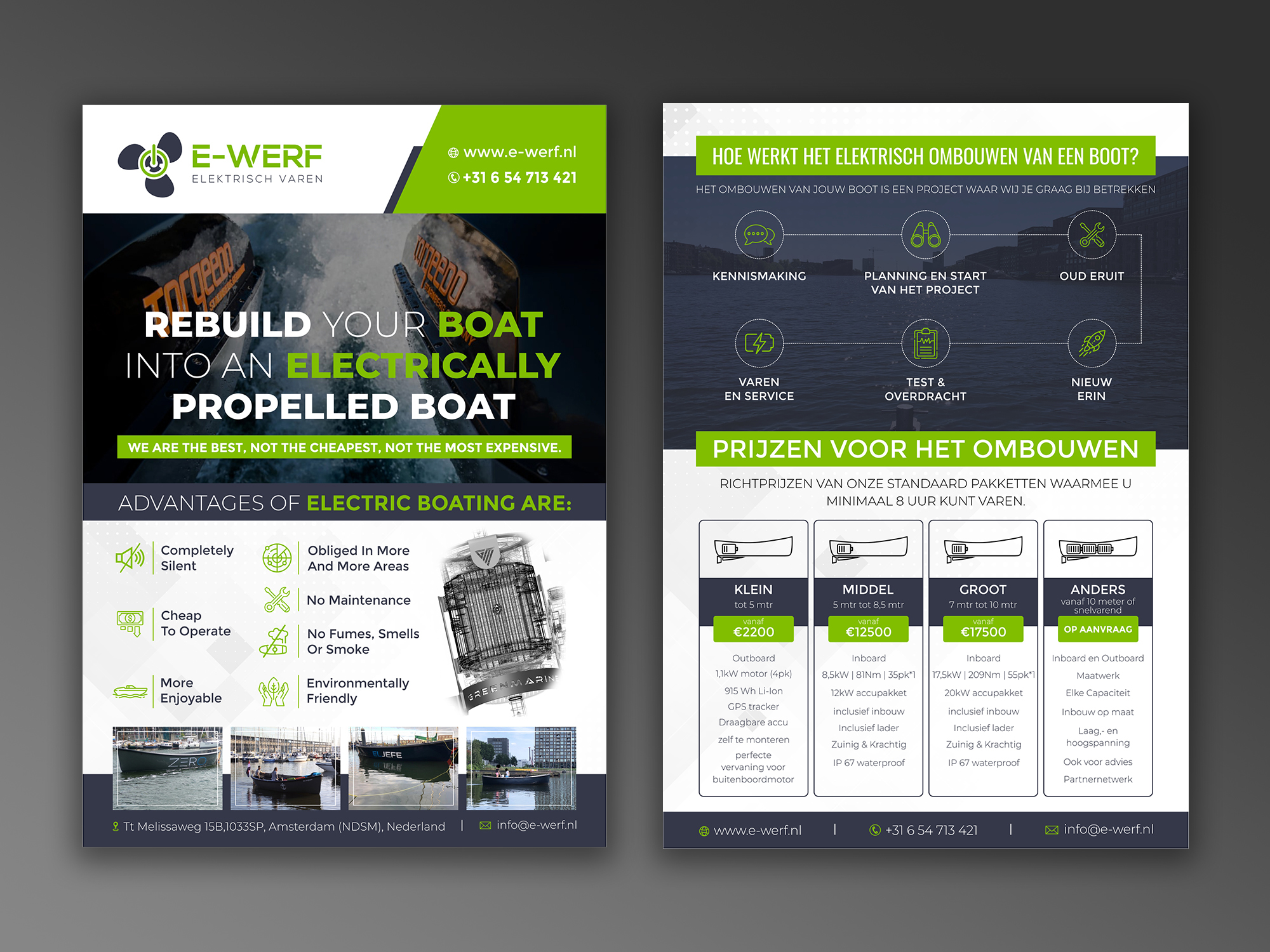 Flyer Design by ecorokerz for Amsterdam Jachtbouw | Design #24977939