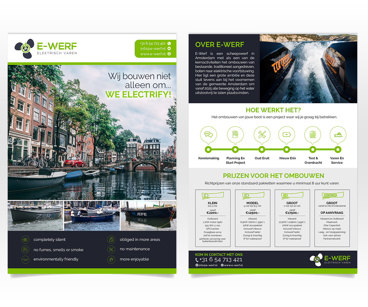 Flyer Design by Luniere Designs for Amsterdam Jachtbouw | Design #24974589