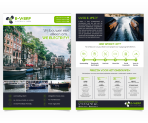 Company Flyer for Electric boating company | Flyer Design by Luniere Designs